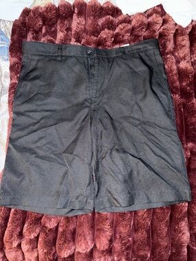 PGA Tour Black Flat-Front Men's Golf Shorts